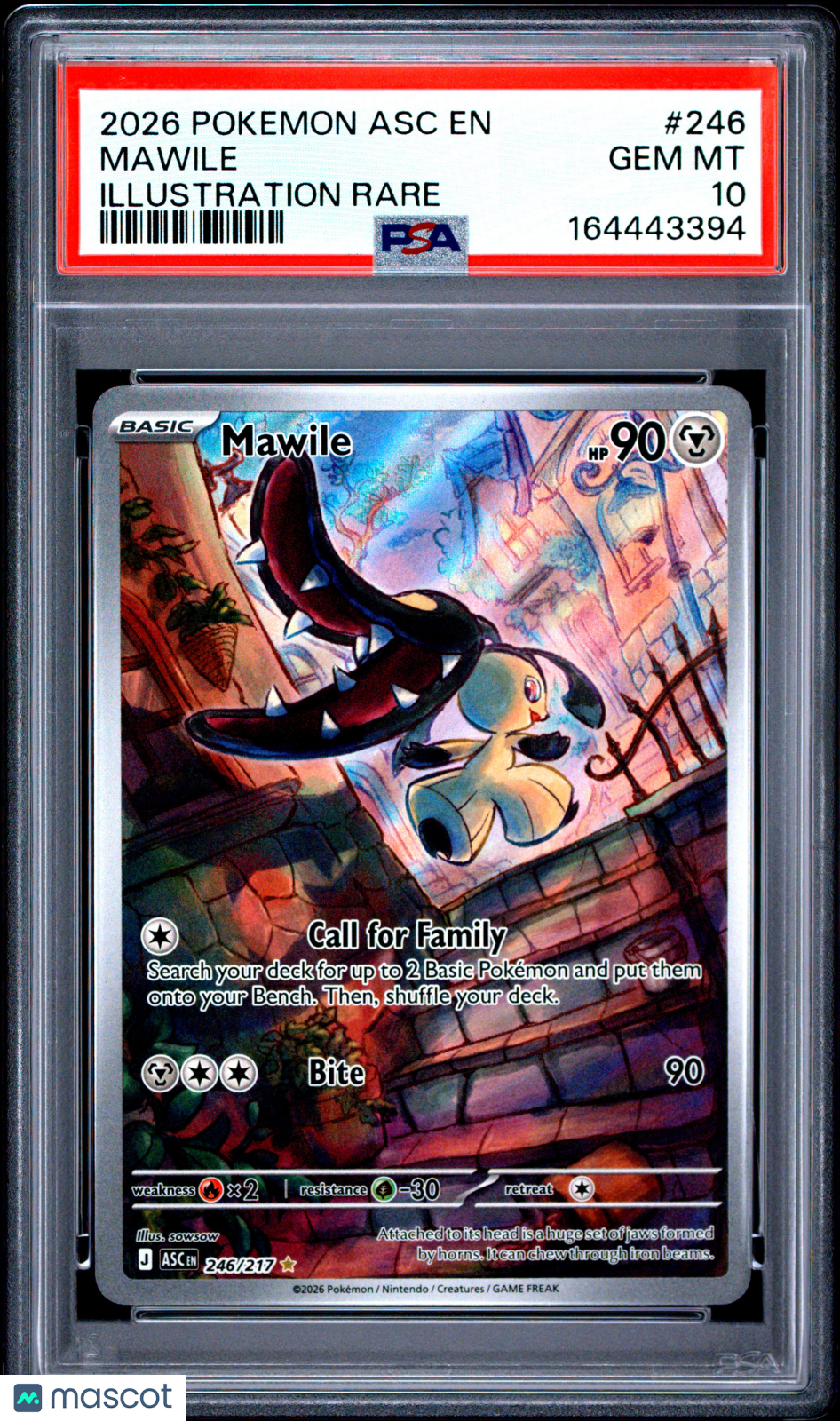 2026 Pokemon Asc EN-Ascended Heroes Mawile Illustration Rare PSA 10 #246