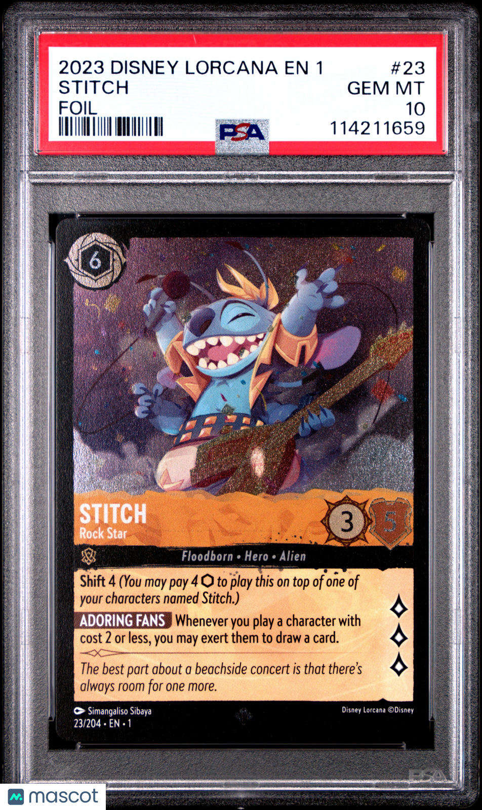2023 Disney Lorcana EN 1-The First Chapter Stitch Foil PSA 10 #23