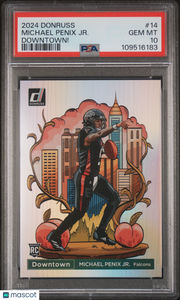 Michael Penix JR. 2024 Panini Donruss Downtown! #14 PSA 10