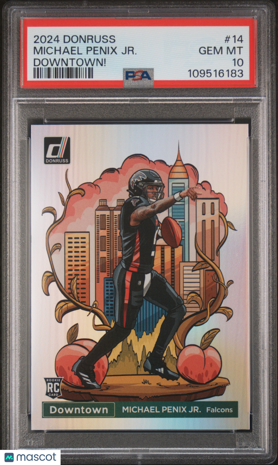 Michael Penix JR. 2024 Panini Donruss Downtown! #14 PSA 10