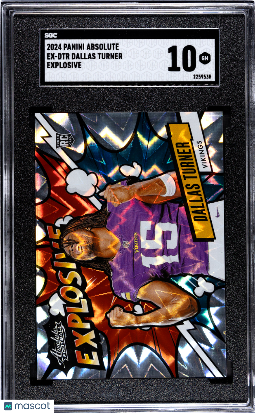 Dallas Turner 2024 Panini Absolute #EX-DTR Explosive SGC 10