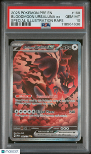 2025 Pokemon Pre EN-Prismatic Evolutions Bloodmoon Ursaluna ex PSA 10 #168