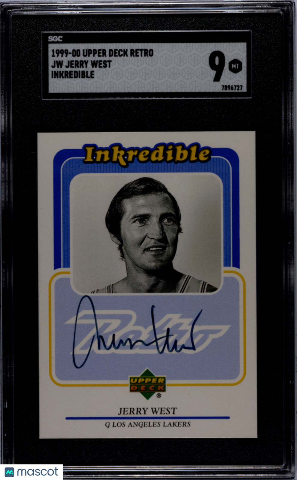 Jerry West 1999 Upper Deck Retro #JW Inkredible SGC 9