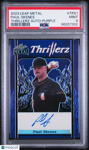 Paul Skenes 2023 Leaf Metal Thrillerz Autographs #TPS1 Purple PSA 9